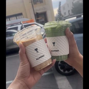 Alfred Coffee - Vanilla latte and matcha lavender latte - Coffee & Tea Near Me - Pasadena, California