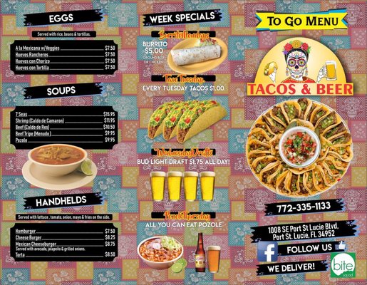 Menu photo 8 Tacos & Beer Port St. Lucie, FL