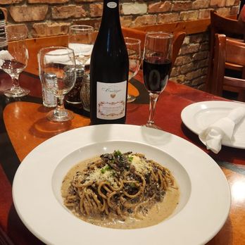 Pulcinella Pizza and Pasta - Pasta and Wine, a peefect combination - Italian Near Me - Miami, Florida