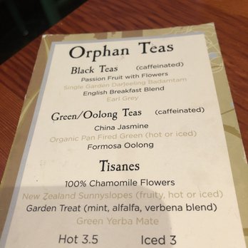 Orphan - Wonderful assortment of teas! - Breakfast & Brunch Near Me - Sacramento, California Orphan - Wonderful assortment of teas! - Breakfast & Brunch Near Me - Sacramento, California