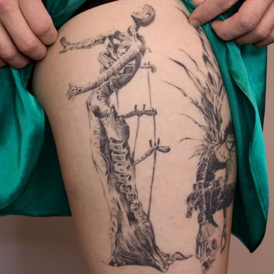 2023 Dali painting tattoo - detailed realism piece I did about a year ago, fine line 2023 Dali painting tattoo - detailed realism piece I did about a year ago, fine line