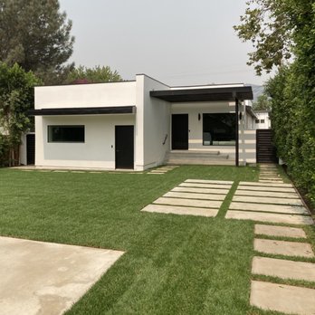 Artscape Gardens - 30x30" walking pavers and then the 3x5' poured pavers for our future dining and BBQ area - Landscaping Near Me - Los Angeles, California