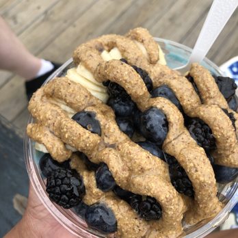 Bungalow Bowls - Deep Water Bowl with almond butter - Acai Bowls Near Me - Ocean City, New Jersey