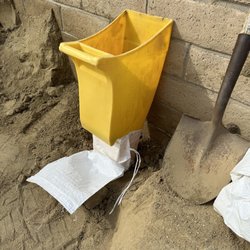 Ventura County Fire Department - Bag ready to fill.