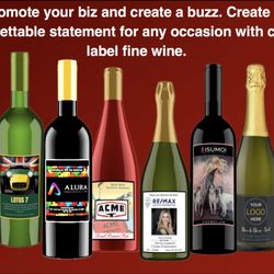Vintres - Your logo, photo, and any message created in a wine bottle and delivered anywhere you like.