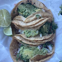 Lengua tacos with avocado and cheese Lengua tacos with avocado and cheese
