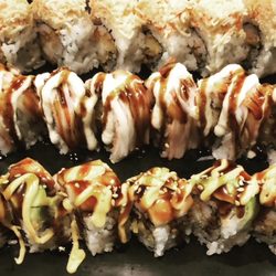Wasabi - Tiger sushi roll, double shrimp sushi roll, yum yum sushi roll. All good!