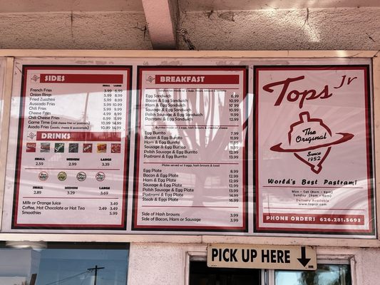 Menu photo 6 Tops Jr Alhambra, CA