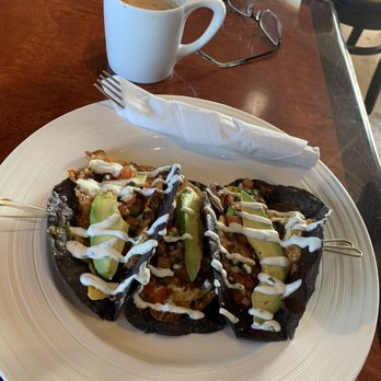 Thanks A Latte - Breakfast tacos with blue corn tortillas. Best ever. Seriously wonderful - Coffee & Tea Near Me - Camp Verde, Arizona