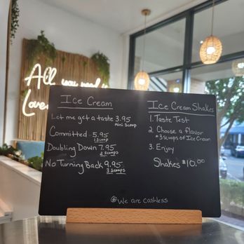 Malachi’s Ice Cream Bar - One of two views on the menu! - Ice Cream & Frozen Yogurt Near Me - Jacksonville, Florida