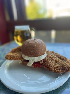 Photo of Latona Pub - Seattle, WA, US. Katsu Schnitzel Sandwich