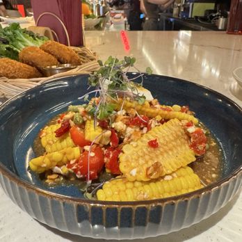 Tha Phraya - Thai Corn salad (GF) with pickled egg - Thai Near Me - New York, New York