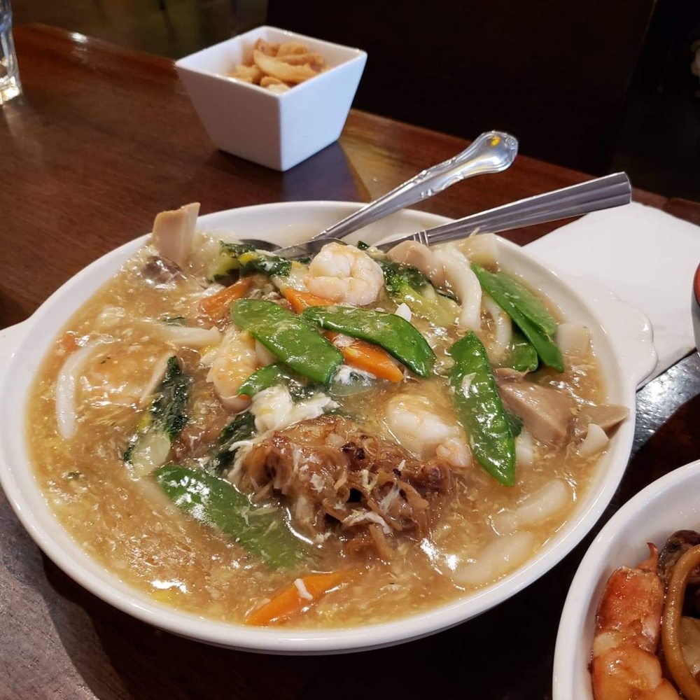 Rasa - Seafood rice noodle and hor fun with egg gravy - Malaysian Near Me - New York, New York