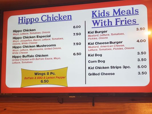 Menu photo 1 Hippo Burgers Crosby, TX Menu photo 1 Hippo Burgers Crosby, TX