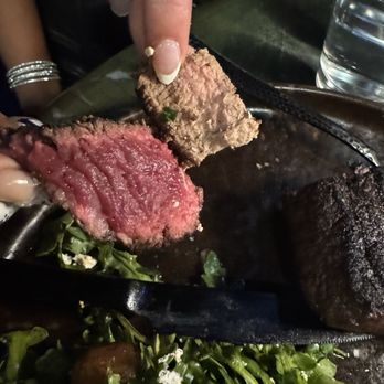 Filthy Animal - "recooked" steak on left vs steak everyone else got on right - Cocktail Bars Near Me - Tempe, Arizona Filthy Animal - "recooked" steak on left vs steak everyone else got on right - Cocktail Bars Near Me - Tempe, Arizona