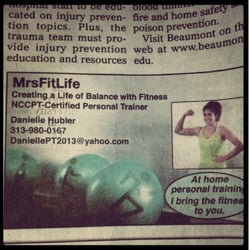 Mrs. FitLife - First business card in my first ad :) happiness found in success.