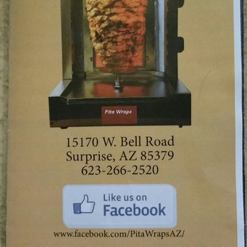 Pita Wraps - Pic of menu. - Mediterranean Near Me - Surprise, Arizona Pita Wraps - Pic of menu. - Mediterranean Near Me - Surprise, Arizona