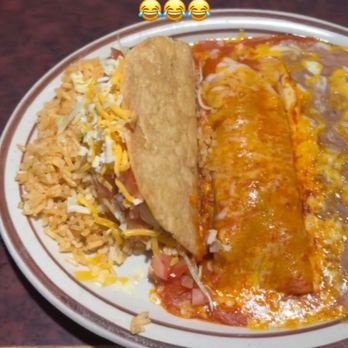 Don Pepe's - Dinner combo, chicken, taco enchilada, rice, and beans - Mexican Near Me - Bakersfield, California
