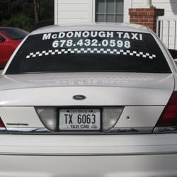 McDonough Taxi - All of our cars and drivers are licensed and insured.