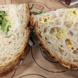 Bacco's Fine Foods - You should not be serving bread with this many holes.  It's not the first time I've had this issue.