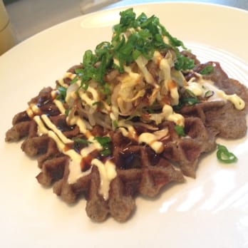 Ivan Ramen - Lancaster Okonomiyaki - scrapple waffle. - Ramen Near Me - New York, New York Ivan Ramen - Lancaster Okonomiyaki - scrapple waffle. - Ramen Near Me - New York, New York