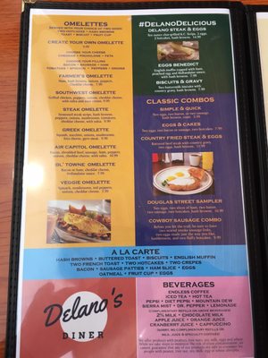 Menu photo 7 Delano's Diner Wichita, KS