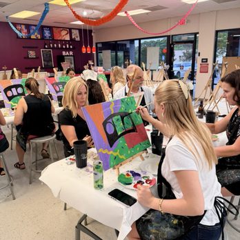 Painting with a Twist - A birthday party painting a 90s Themed painting. - Paint & Sip Near Me - Alpharetta, Georgia Painting with a Twist - A birthday party painting a 90s Themed painting. - Paint & Sip Near Me - Alpharetta, Georgia