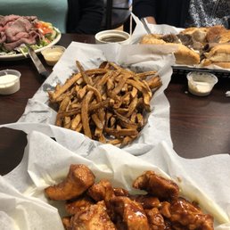 Gluten free breaded & baked chicken chunks and hand cut fries .. delicious Gluten free breaded & baked chicken chunks and hand cut fries .. delicious