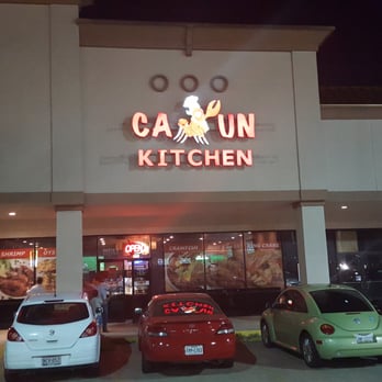 Cajun Kitchen - Outside of Establishment at night! - Cajun/Creole Near Me - Houston, Texas