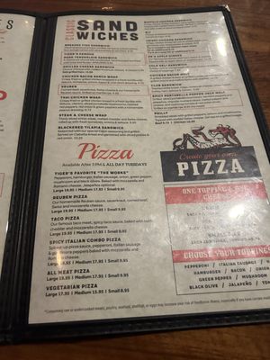 Menu photo 6 Tiger Tom's Pub Omaha, NE