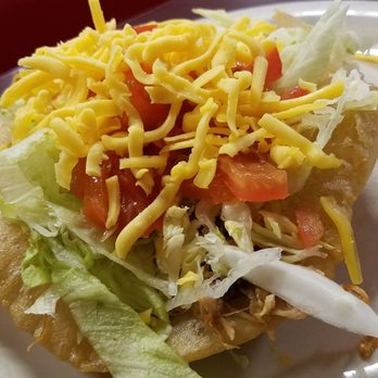 Mi Rancho Alegre Mexican Restaurant - Shredded Chicken Puffy Taco - Mexican Near Me - San Antonio, Texas