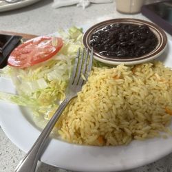 Corinto Restaurant - Rice beans, and salad
