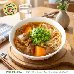 Amy's Bánh Mì - Warm up with a comforting bowl of our rich and savory Vietnamese beef stew. Hearty, authentic, and delicious!