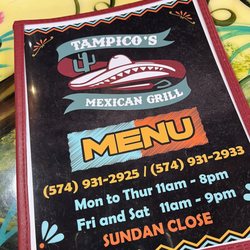 Tampico’s Mexican Grill - Menu