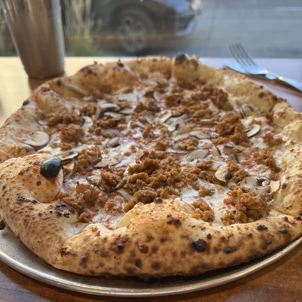 MOZZ Artisan Pizza - Sausage and mushroom pizza. - Pizza Near Me - Provo, Utah MOZZ Artisan Pizza - Sausage and mushroom pizza. - Pizza Near Me - Provo, Utah
