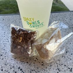 Crazy Bowls & Wraps - Limeade & Krispy treats