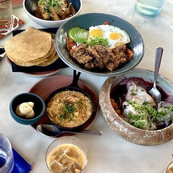 Mirate - Fried Chicken Chilaquiles, Crab Esquites, Ceviche y Ensalada - Mexican Near Me - Los Angeles, California Mirate - Fried Chicken Chilaquiles, Crab Esquites, Ceviche y Ensalada - Mexican Near Me - Los Angeles, California