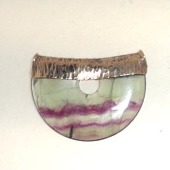 Off Gioielli - pendente in bronzo con fluorite.pezzo unico - Jewelry Near Me - Rome, RM