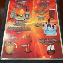 Drink menu