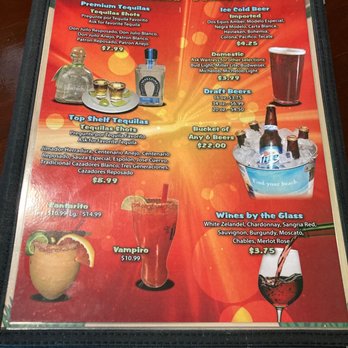 Taqueria Vargas #1 - Drink menu - Mexican Near Me - Indianapolis, Indiana