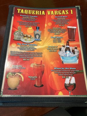 Menu photo 7 Taqueria Vargas #1 Indianapolis, IN
