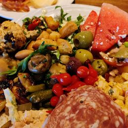A plate of Market Table selections.