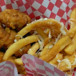 Bob's Big Bend Bowl - Chicken strips with garlic parm fries