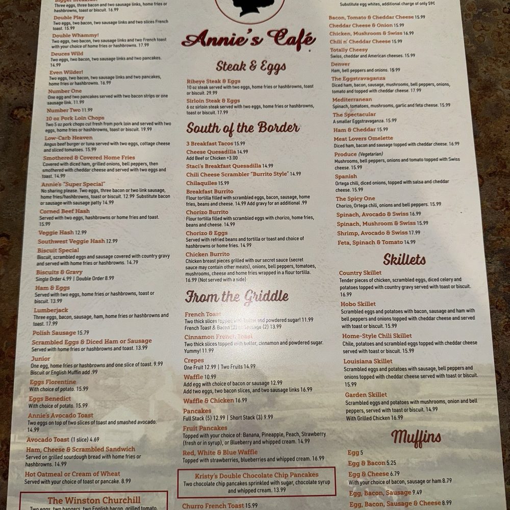 Annie's Cafe - Temecula - Breakfast menu - Breakfast & Brunch Near Me - Temecula, California