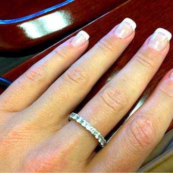 Passion Nails - Full set of acrylics with gel. The BEST I've ever had. Perfect length, shape & thickness. Peter is AMAZING!! - Nail Salons Near Me - Palm Desert, California