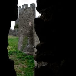 Conwy Town Walls - Through an arrow loop