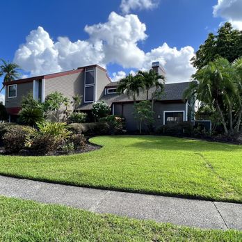 Cds landscaping - Landscape has been tamed with mulch added. Palm trees lit and irrigation working fine. - Landscaping Near Me - Saint Petersburg, Florida