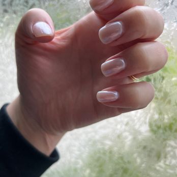 La Belle Nail Spa - Hailey Bieber nails, spot the chip on my index finger... - Nail Salons Near Me - Brea, California
