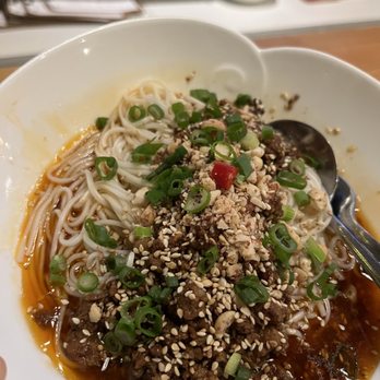 Chiho Bistro - Dan Dan Mian Ground Beef Chili Oil Noodles - - Noodles Near Me - Seattle, Washington Chiho Bistro - Dan Dan Mian Ground Beef Chili Oil Noodles - - Noodles Near Me - Seattle, Washington