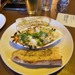 Spinach and artichoke dip with bruschetta Spinach and artichoke dip with bruschetta